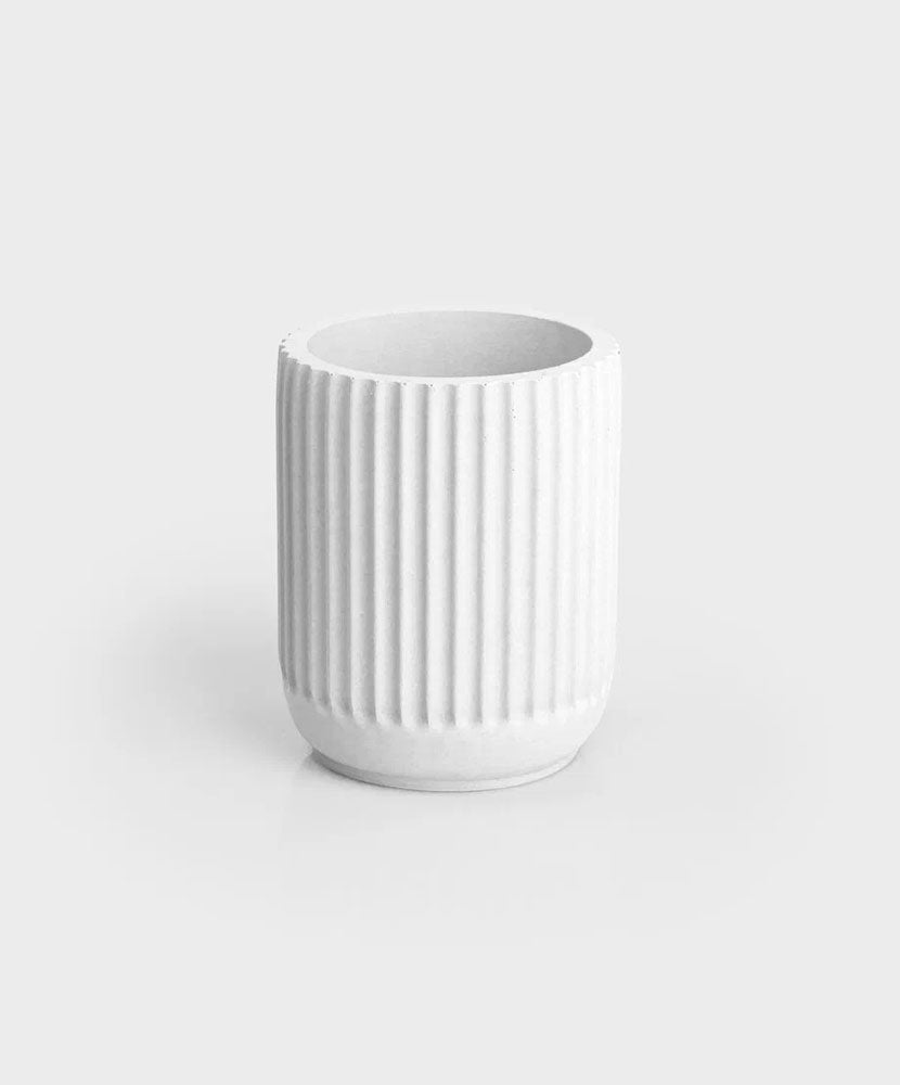 Striped Glass Almond Green Ceramic