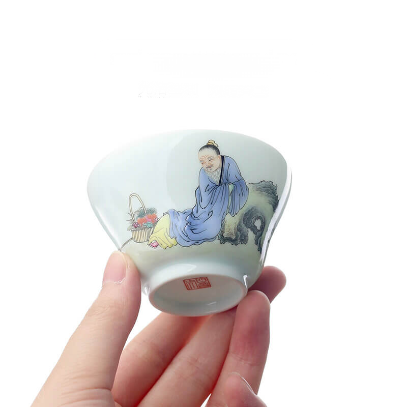 Five Willow Gentleman Pastel Porcelain Cup